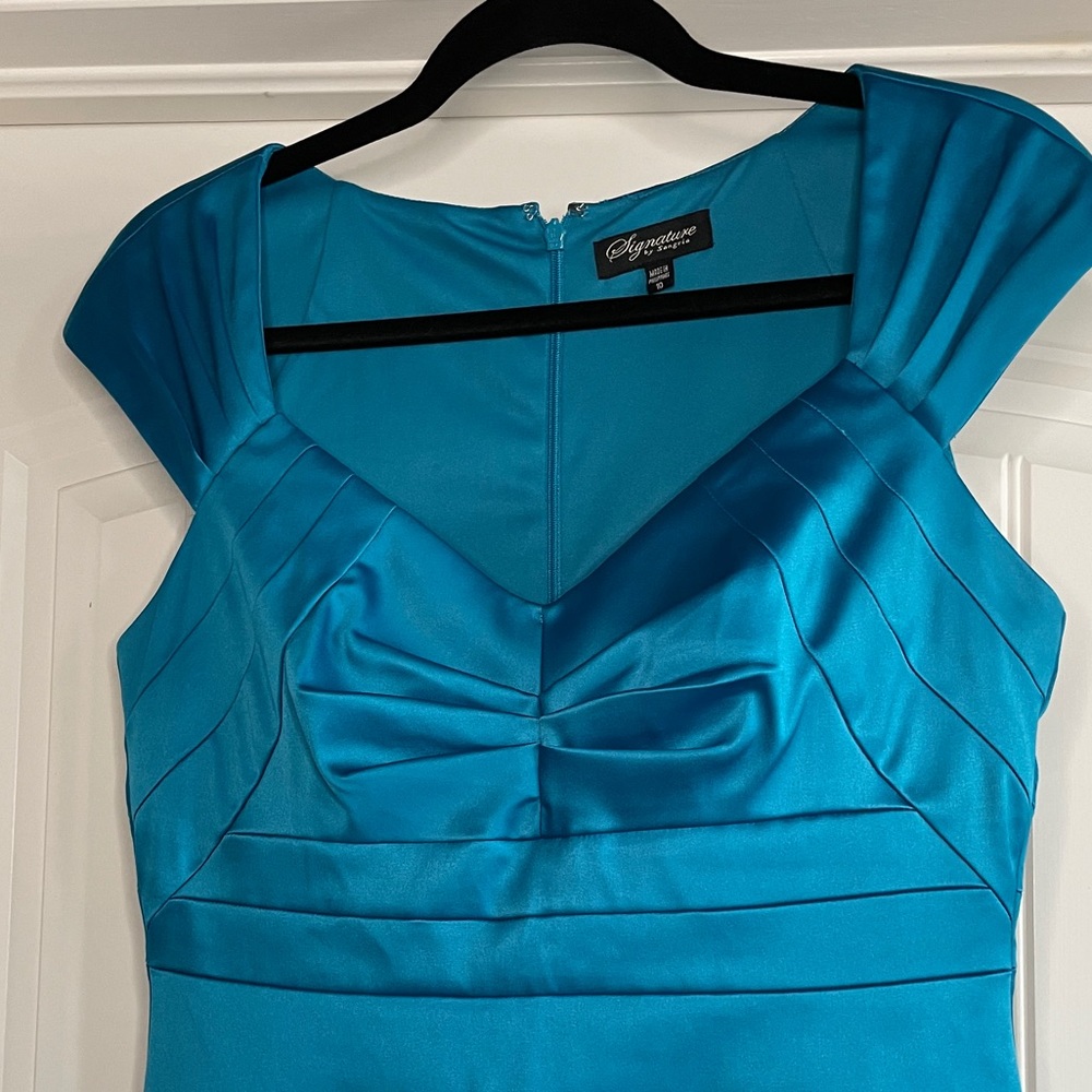 Sea Blue Cocktail Bodycon Dress